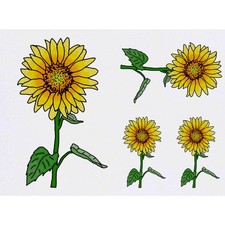 4 x 'Sunflower' Temporary Tattoos / Transfers TO00016160 