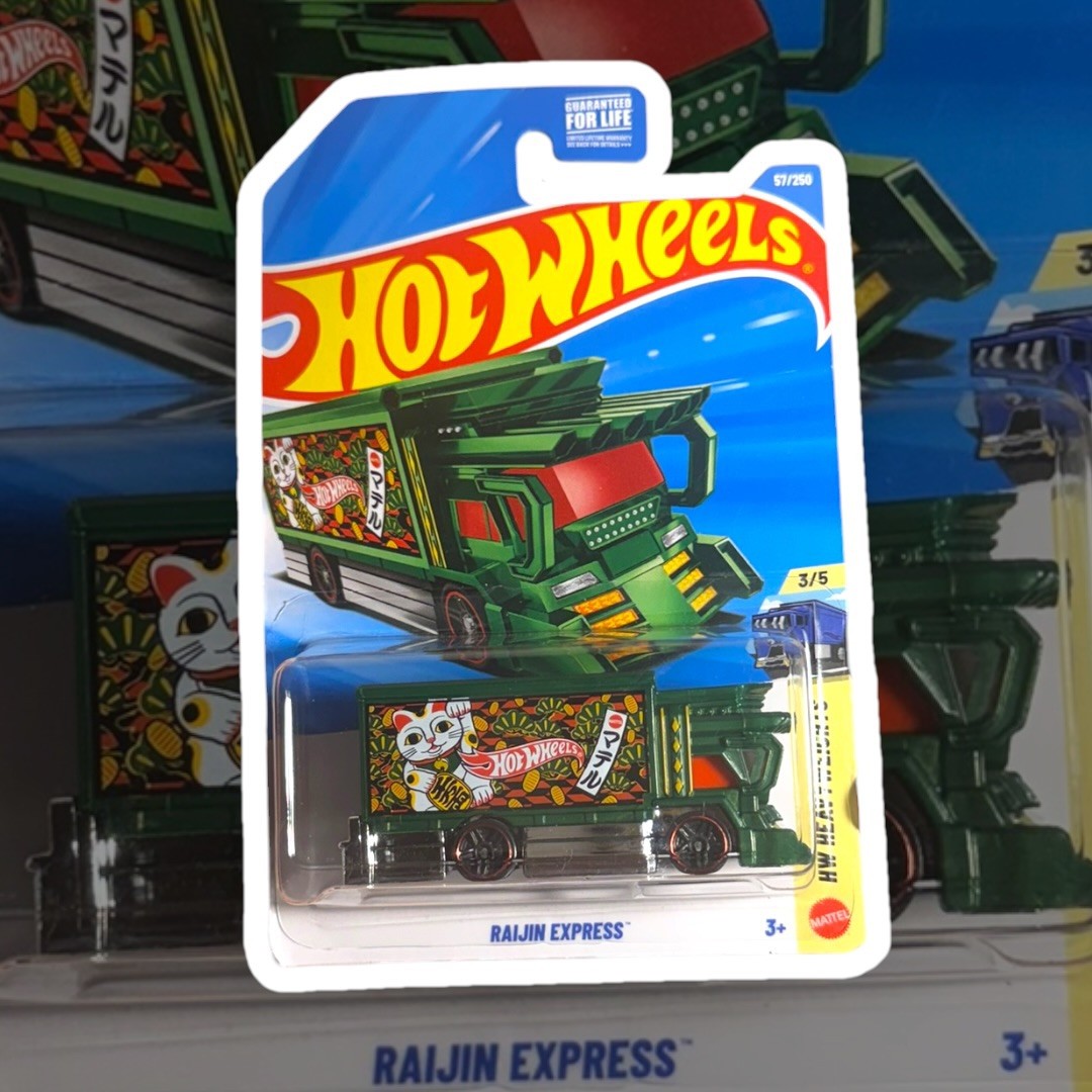Hot Wheels Raijin Express Green Japan Truck 1:64 HW Metro 3/5 FREE