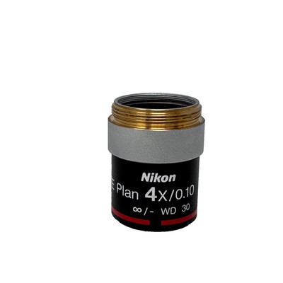 Nikon E Plan 4x/0.10 Microscope Objective Lens  /- WD 30