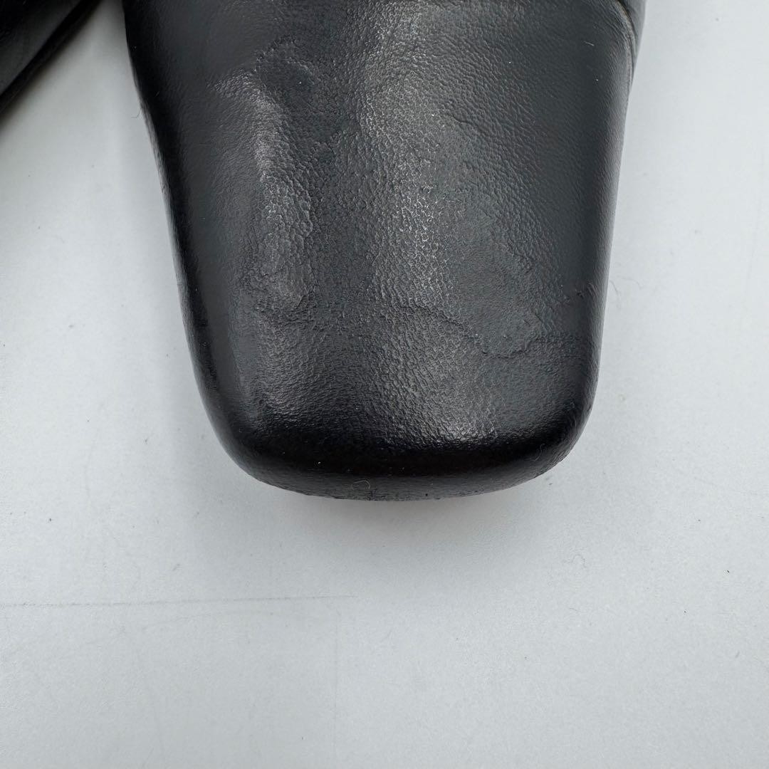 Chanel Heel Pumps Black Leather With Coco Mark Size 36.5 US Abt 6.5 For Women thumbnail 22