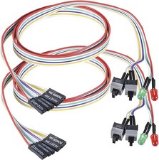 2 Pack 2-Pin PC Power Switch Cable 27-inch Desktop On Off Reset Push Button ATX