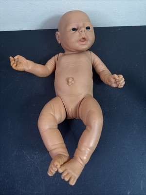 Vtg Jesmar Anatomically Correct Girl Baby Doll With Umbilical Cord Stub Lifelike