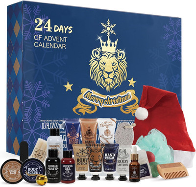 Advent Calendar 2025 for Adults, BODY & EARTH 24-Day Mens Advent Skincare Calend