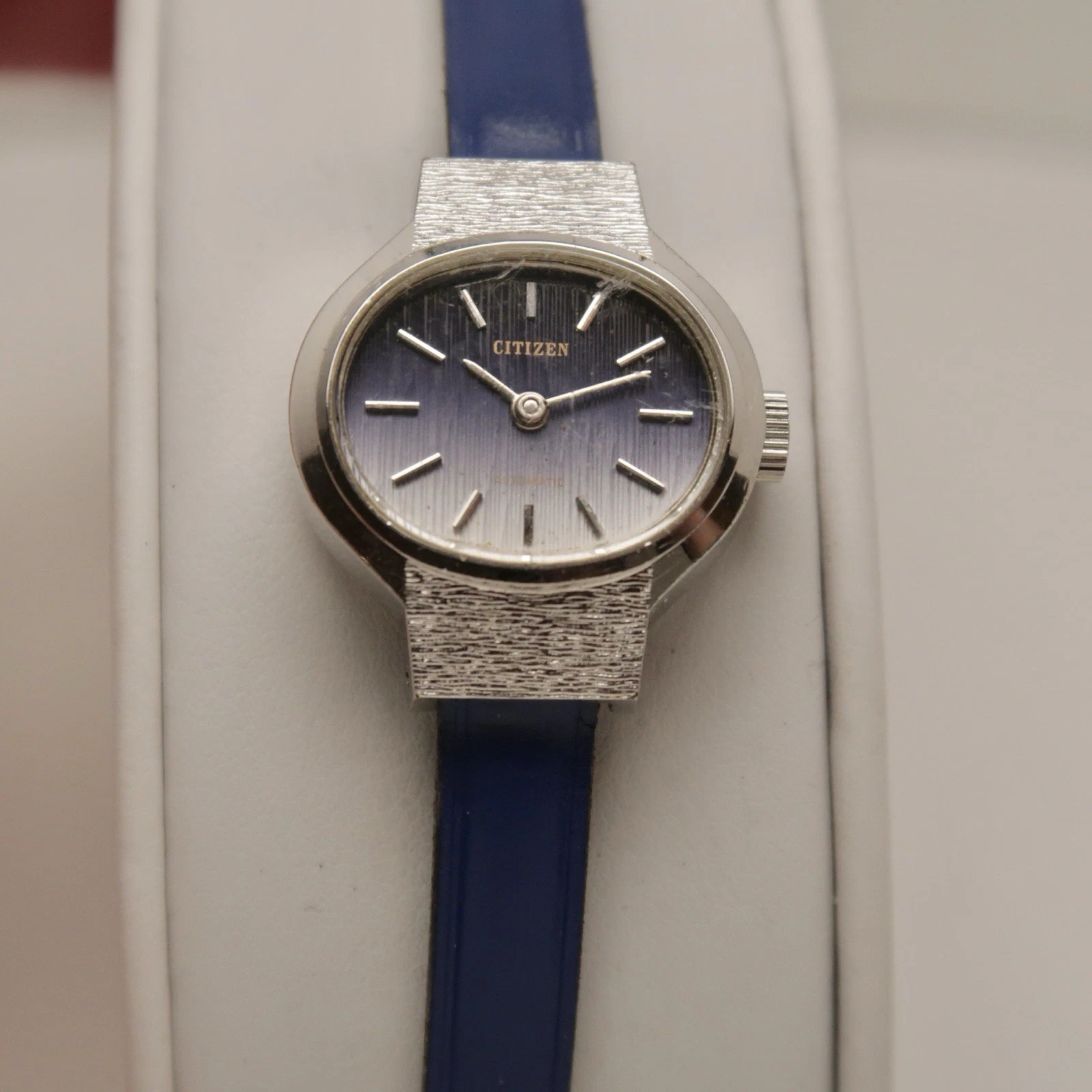 CITIZEN Automatic 4-705131 Silver Tone Women Vintage Watch W147 *WORKING