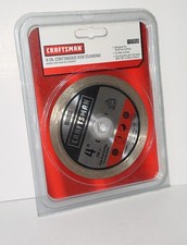 Craftsman 4&rdquo; Continuous Rim Diamond Saw Blade 9-37659 Wet Cutting Tile