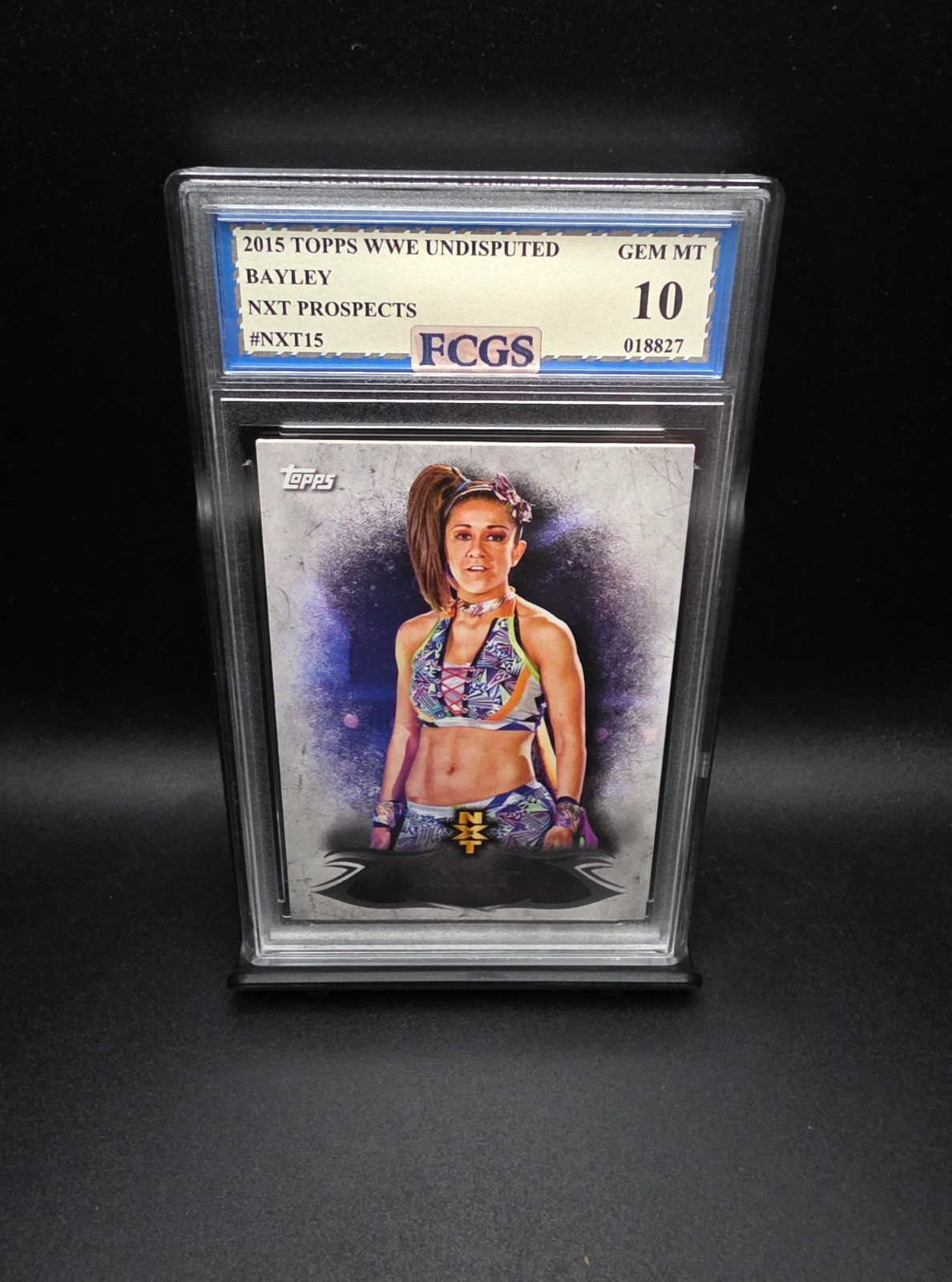 Bayley #NXT15 (2015) Topps WWE Undisputed NXT Prospects - Graded 10 [FCGS]