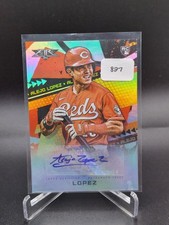 2022 Topps FIRE Alejo Lopez RC Auto Cincinnati Reds Rookie Card. rookie card picture