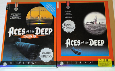 Aces of the Deep + Expansion Disk PC Big Box Komplett Sehr Gut RAR Sammler Stück