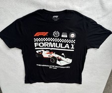 Hybrid Apparel Formula 1 F1 Racing Division 1950 Graphic T-Shirt Black XL