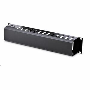 Startech 2 HE Horizontal Finger Kanal Rack Kabelmanagement Panel mit Abdeckung Organi