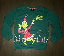 NWOT KIDS GRINCH DOUBLE SIDED SWEATSHIRT SIZE S