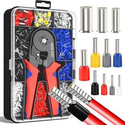 mankk Ferrule Crimping Tool Kit 1500PCS 11 Sizes Wire Ends Ferrules Kit with ...