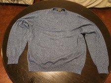 GNO Design- 100  Wool V Neck Sweater-mens large-gray