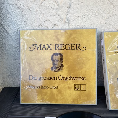MAX REGER DIE GROSSEN ORGELWERKE 2 LP BOXEN WERNER JACOB B935 1/2 