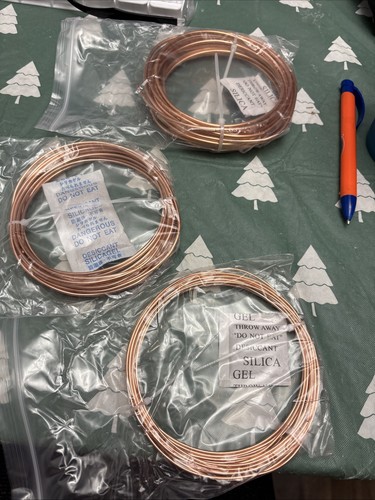 3Pcs 16 Feet Each. Copper Tubing Refrigeration Plumbing