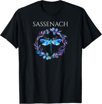 Sassenach Dragonfly Floral Flowers T-Shirt
