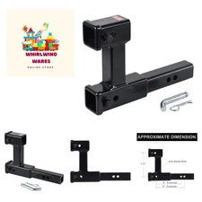 Dual Hitch Receiver with 7-1/2 inch Rise/Drop, Receiver Hitch Extension with ...