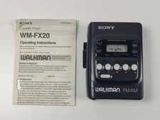 VTG Sony Walkman WM-FX20 Portable AM/FM & Cassette Player - TESTED - NEW BELTS