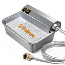 Automatic Water Dispenser for Dogs 2 Gallons, 304 Stainless Steel Dog Water B...