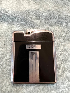 Vintage Ronson Case Art Deco 1940’s Lighter And Cigarette Case -Black/Silver