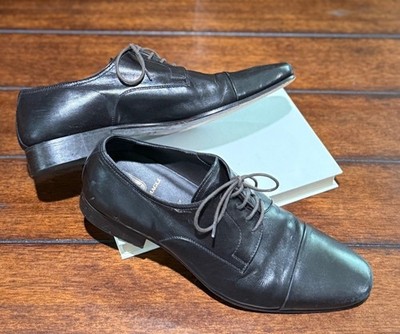 size 7 1/2 M Bruno Magli black lace up dress shoes mens oxford 7.5