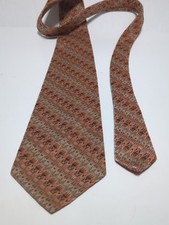 Wemlon By Wembley Men's Vintage Neck Tie Multi Color Oranges Browns 55  x4  EUC