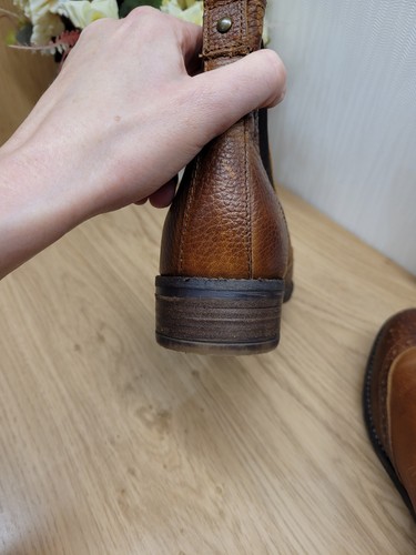 EUC Womens Brown Fatface Brogue Leather Chelsea Ankle Boots size 7 EU 41 - Picture 15 of 18