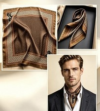 men 100 Mulberry Silk 20'' Small Square Scarf Flower Neckerchief Bandana