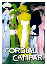 Marcello Dudovich – Cordial Campari (Stretched Canvas) - FREE SHIPPING