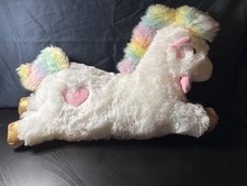 FAO Schwarz Unicorn Plush 15" Stuffed Animal Glow Brights Toy LED