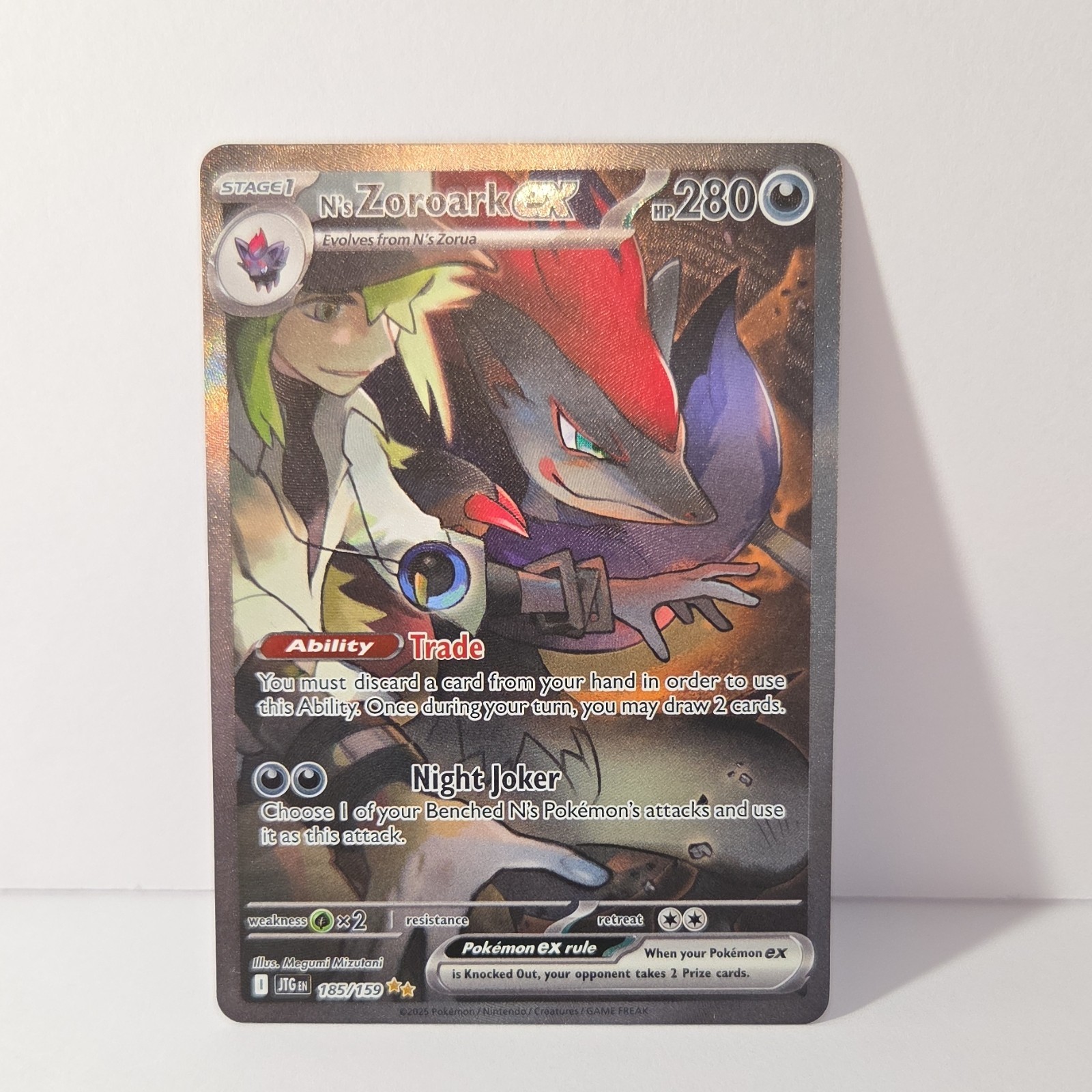 N's Zoroark ex - 185/159 - SIR, Journey Together - Pokemon Card - NM
