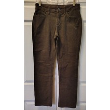 St. John's Bay Brown Corduroy Pants Women's Size 4P Petite Straight Leg