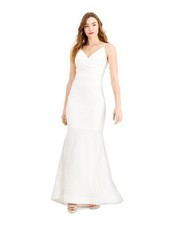 MORGAN & CO Womens Dress White Spaghetti Strap Line Juniors 3