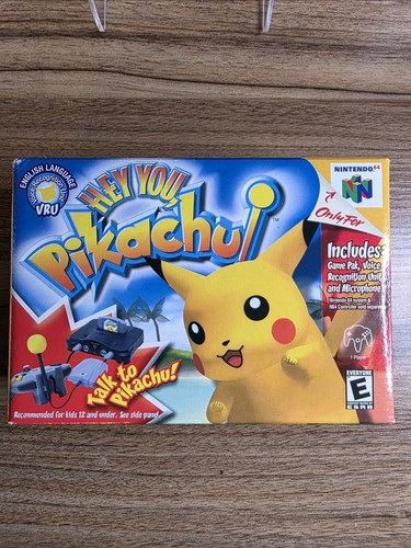 Top! Hey You Pikachu CIB komplett in Box Nintendo 64 VRU Mikrofon Clip Spiel