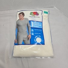 Fruit Of The Loom Mens XLG Thermal Crew Longsleeved Shirt Nwot Long Johns