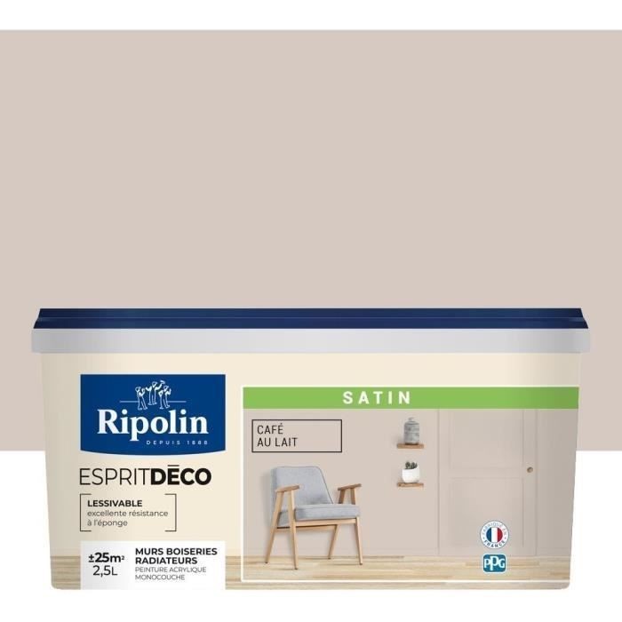 Peinture multi-supports Ripolin lavable au fini satiné haute opacité