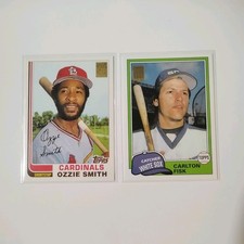 2001 Topps T106 Reprint Ozzie Smith #7, 109T/Carlton Fisk T100 #1, 762
