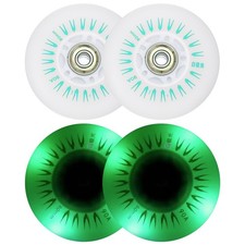 80mm Illuminated Skate Wheels, 4 Piece Flash Roller Wheels Green