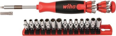 Wiha 77793 29 Piece Ultra Driver 26-In-1 Bit Holder And Socket Set