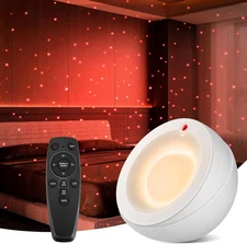 Bedside Table Lamp for Bedroom - Star Night Light with 7 Color Lighting, Small L