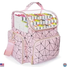 Large Waterproof Organizer Case for Markers & Art Supplies - Pink