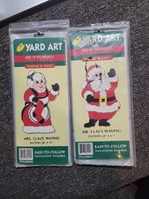 NEW Yard Art Santa Mrs Claus Waving Do it Yourself Pattern Christmas Lawn