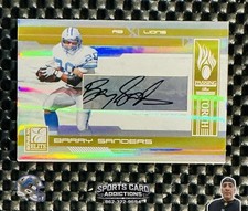 2006 Donruss Elite Barry Sanders Passing the Torch Gold Auto /49 Detroit Lions 