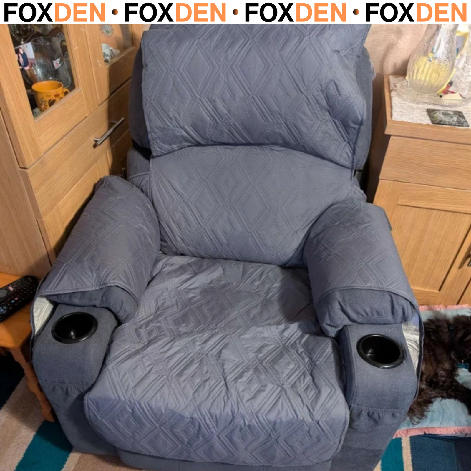 Lift Riser and Recliner Chair Massage Armchair with Heat Polyester - Grey