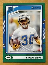 2024 Panini Donruss - Rated Rookie Kimani Vidal #355 Press Proof Green (RC) Mint