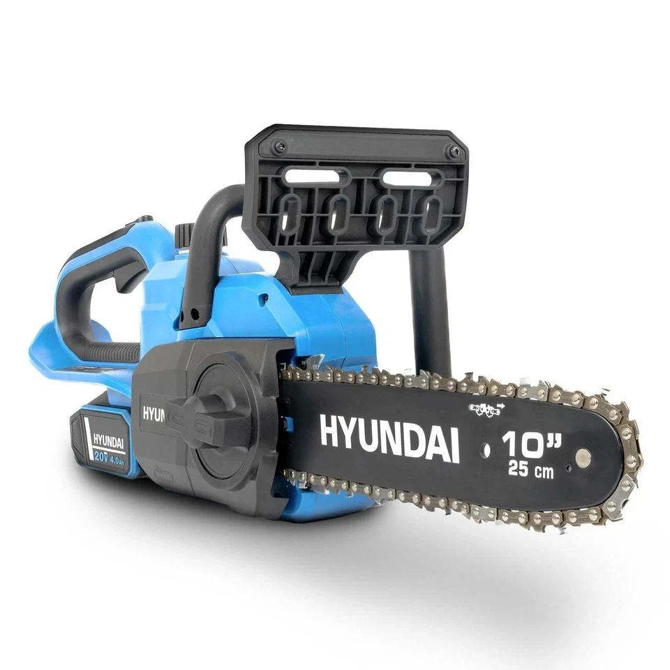 Hyundai Cordless Chainsaw 10'' 25cm 20V Li-Ion 4Ah Battery and Charger HY20CCS10
