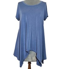 Blue Made in the USA Tunic Top Size Large 