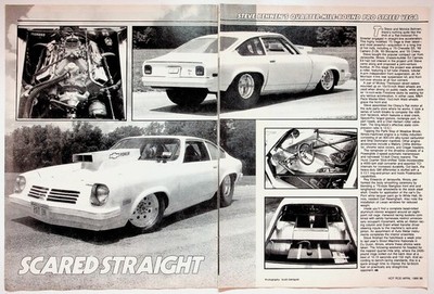 Hot Rod Magazine 1988 Article Print Steve Behnen Chevy Vega Pro Street Drag Car