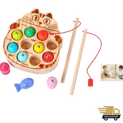 Wooden Magnetic Fishing Game for Toddlers 1-3  Old Learning Skill Building