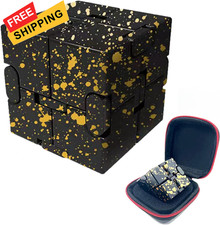 Metal Fidget Toys Infinity Cube for Men Anxiety Stress Relief Aluminum Alloy...